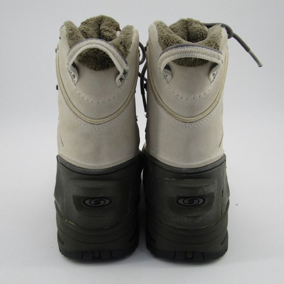 Salomon Thinsulate Winter Snow Boots Beige Women's Size 8.5 Waterproof EUC - Picture 10 of 11